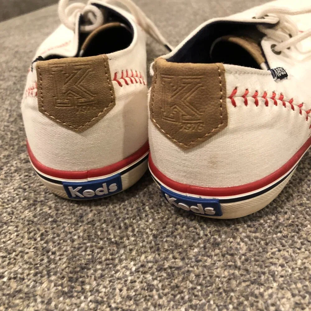 Women's Baseball Theme Keds Sneakers, Size 8 - Picture 4 of 4